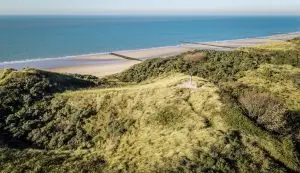 Droneshot Kruis in de Duinen van Valkenisse Zeeland